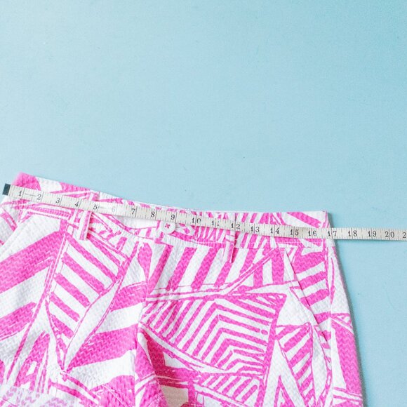 Lilly Pulitzer The Walsh Short Capri Pink Yacht Sea Textured Print Shorts Size 4 - Picture 7 of 9